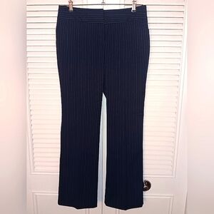 Loft by Ann Taylor women's navy pin striped trouser pants size 2 petite NWT
